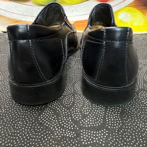 Joseph Abboud Mens Black Leather Loafers Size 9.5 - Picture 3 of 9